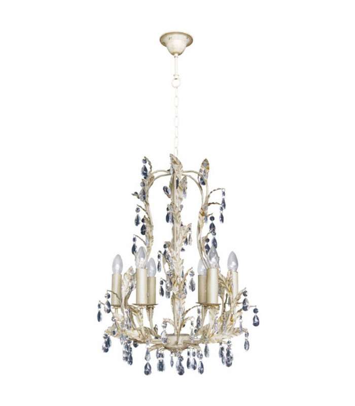 Rialto Multi Arm Chandeliers Beige Gold