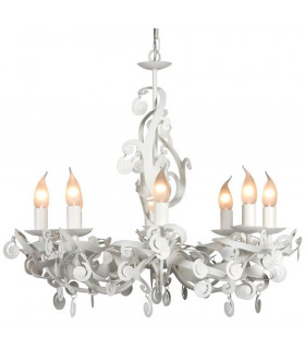 Mila Multi Arm Chandeliers White Metal
