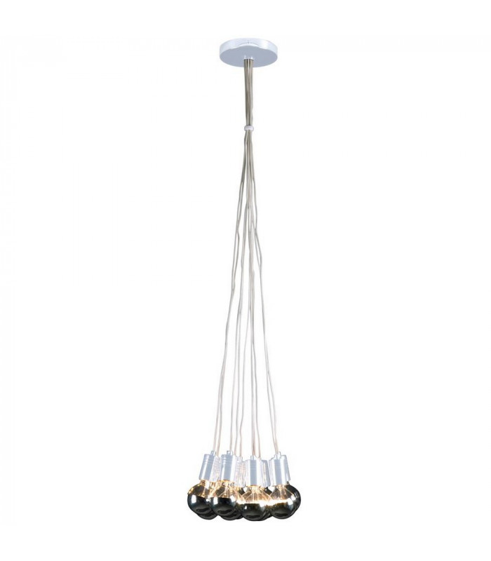 Globetro 10 Light Cluster Pendant Ceiling Light White Metal