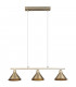 Country 3 Light Straight Bar Pendant Ceiling Light Bronze