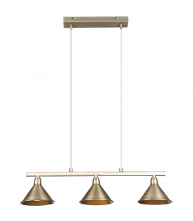 Country 3 Light Straight Bar Pendant Ceiling Light Bronze