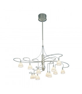 Lunar Multi Arm Pendant Ceiling Light Satin Nickel