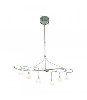 Lunar Straight Bar Pendant Ceiling Light Satin Nickel
