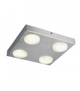 Kyoto 4 Light Flush Ceiling Light Aluminum