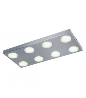 Kyoto 8 Light Flush Ceiling Light Aluminum
