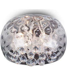 Ice Cylindrical Ceiling Light Chrome