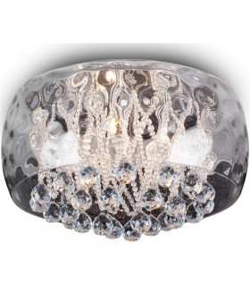 Ice Cylindrical Ceiling Light Chrome