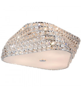 Trium Glass & Crystal Ceiling Light Chrome