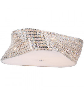 Trium Glass & Crystal Ceiling Light Chrome