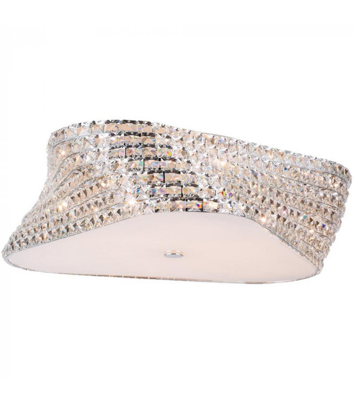 Trium Glass & Crystal Ceiling Light Chrome