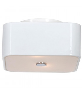 Quadro Cylindrical Ceiling Light White