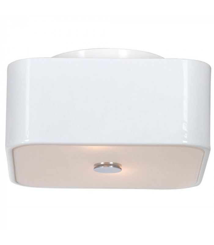 Quadro Cylindrical Ceiling Light White