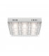 Chess Patterned Glass Flush Ceiling Light Chrome