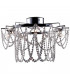 Tabor Glass & Crystal Ceiling Light Chrome