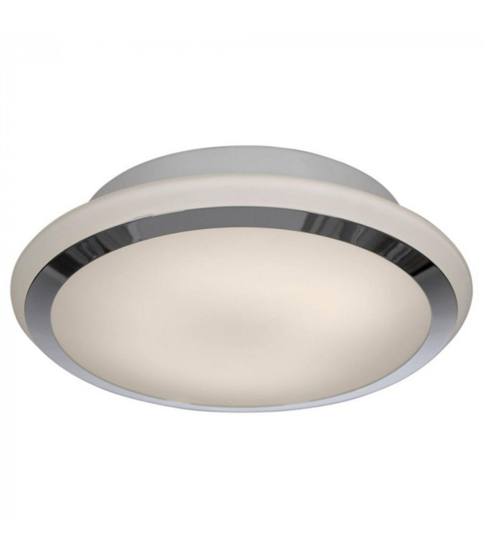 Flush Ceiling Light Chrome G10Q Bulb IP44