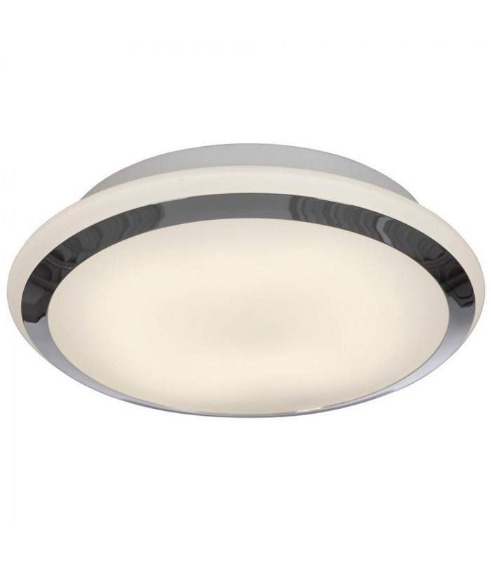 Flush Ceiling Light Chrome G10Q Bulb IP44