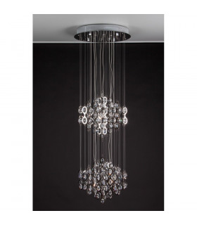 Pavo Cluster Pendant Ceiling Light Chrome