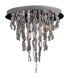 Ale Glass & Crystal Ceiling Light Chrome