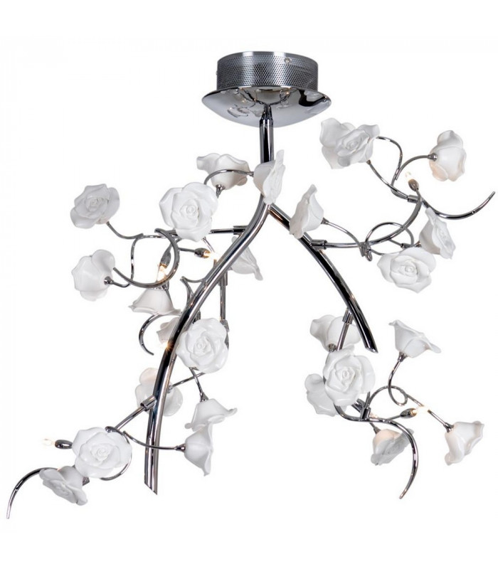 Rosaluci 10 Light Pendant Ceiling Light Chrome White