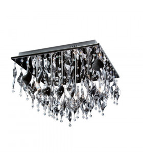 Harlekijn Glass & Crystal Ceiling Light Chrome