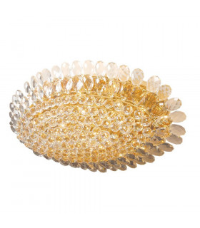 Royal Glass & Crystal Ceiling Light Gold