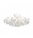 Langelo 4 Light Glass & Crystal Ceiling Light White Frosted
