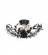 Langelo 4 Light Glass & Crystal Ceiling Light Black