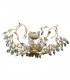 Langelo 6 Light Glass & Crystal Ceiling Light Beige Gold