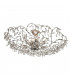 Michelan 12 Light Glass & Crystal Ceiling Light Brushed Silver