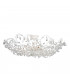 Michelan 12 Light Glass & Crystal Ceiling Light White Frosted
