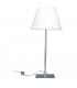 Virgin Table Lamp With Round Tapered Shade Satin Nickel
