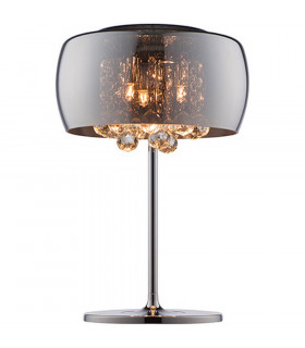 Snow Glass & Crystal Lamp Chrome