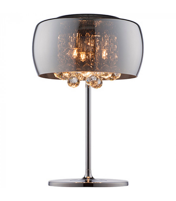 Snow Glass & Crystal Lamp Chrome