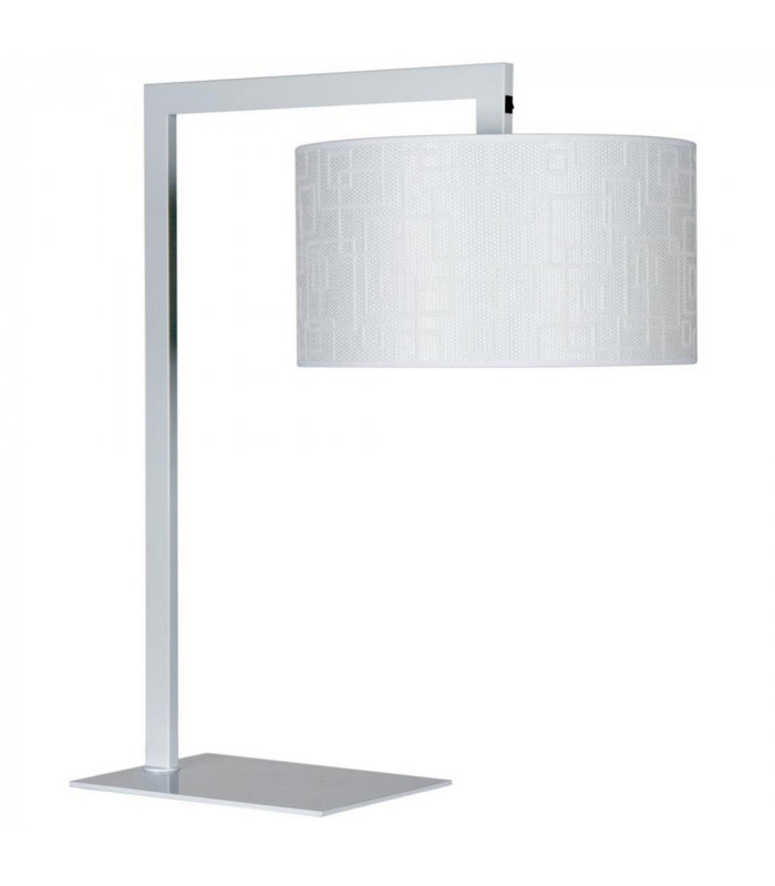 Maxima Table Lamp With Round Shade White