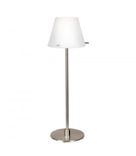 Jin Table Lamp With Round Tapered Shade Satin Nickel