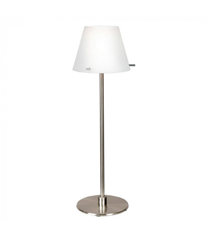 Jin Table Lamp With Round Tapered Shade Satin Nickel
