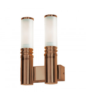 Inox 2 Light Outdoor Modern Wall Light Brown IP44