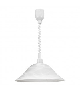 Alessandra 1 Light Flexible Dome Ceiling Pendant White, E27