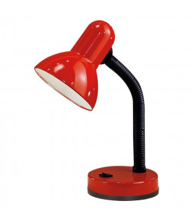 Basic 1 Light Modern Adjustable Task Table Lamp Red with Switch, E27