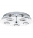 Cabo 5 Light Flush Ceiling Light Polished Chrome and White Glass, GU10