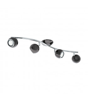 Bimeda 4 Light Spotlight Chrome, Nickel-Nero, GU10