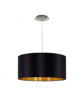 Maserlo 1 Light Round Ceiling Pendant Satin Nickel, E27