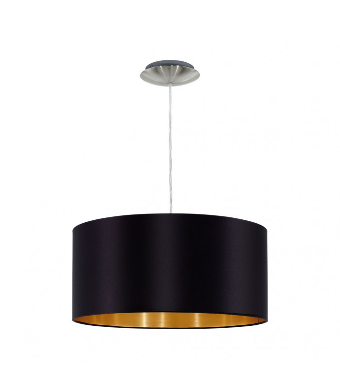 Maserlo 1 Light Round Ceiling Pendant Satin Nickel, E27