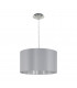 Maserlo 1 Light Round Ceiling Pendant Satin Nickel Grey, E27