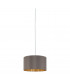 Maserlo 1 Light Round Ceiling Pendant Satin Nickel Cappuccino, E27