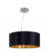 Maserlo 3 Light Round Ceiling Pendant Satin Nickel Black, E27