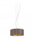 Maserlo 3 Light Round Ceiling Pendant Satin Nickel Cappuccino, E27
