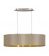 Maserlo 2 Light Oval Ceiling Pendant Bar Light Satin Nickel Taupe, E27