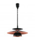 Brenda 1 Light Rise & Fall Dome Ceiling Pendant Black, E27