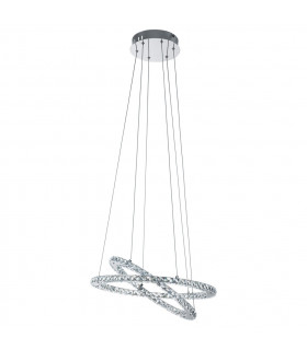 Varrazo Integrated LED Ceiling Pendant Light Polished Chrome